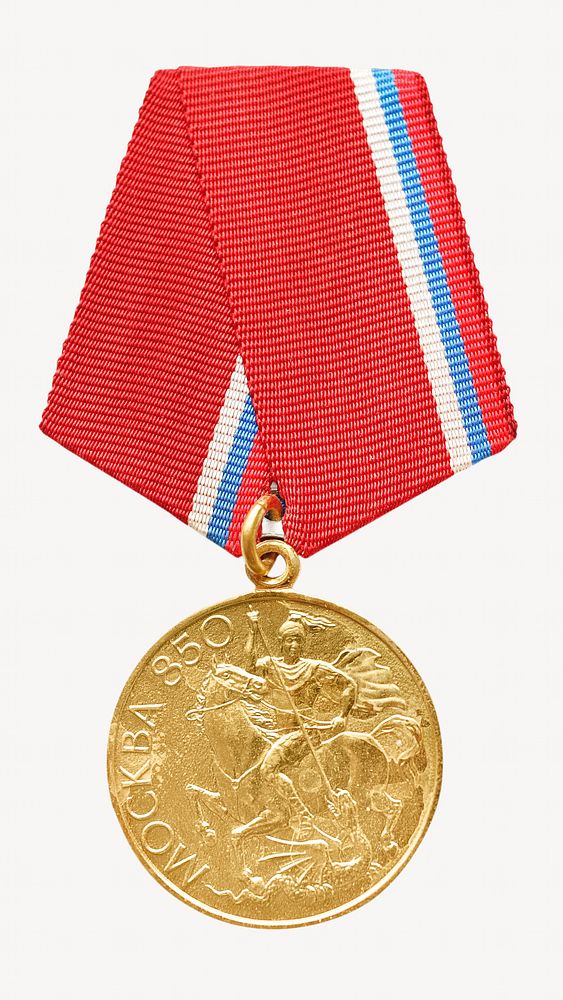 Gold medal, isolated design
