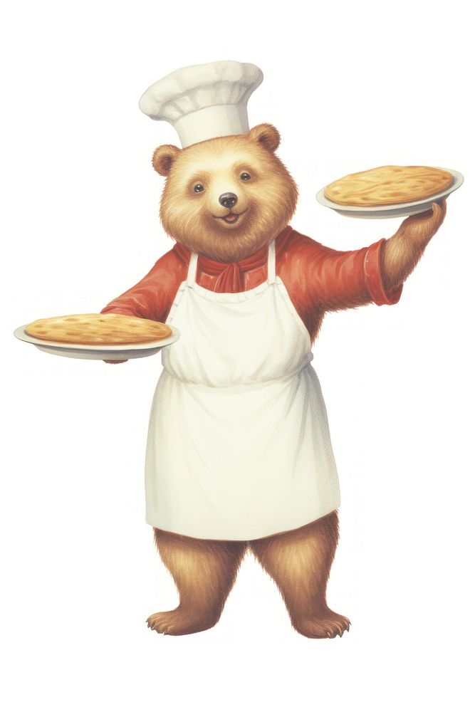 Bear cooking holding mammal chef. AI generated Image by rawpixel.