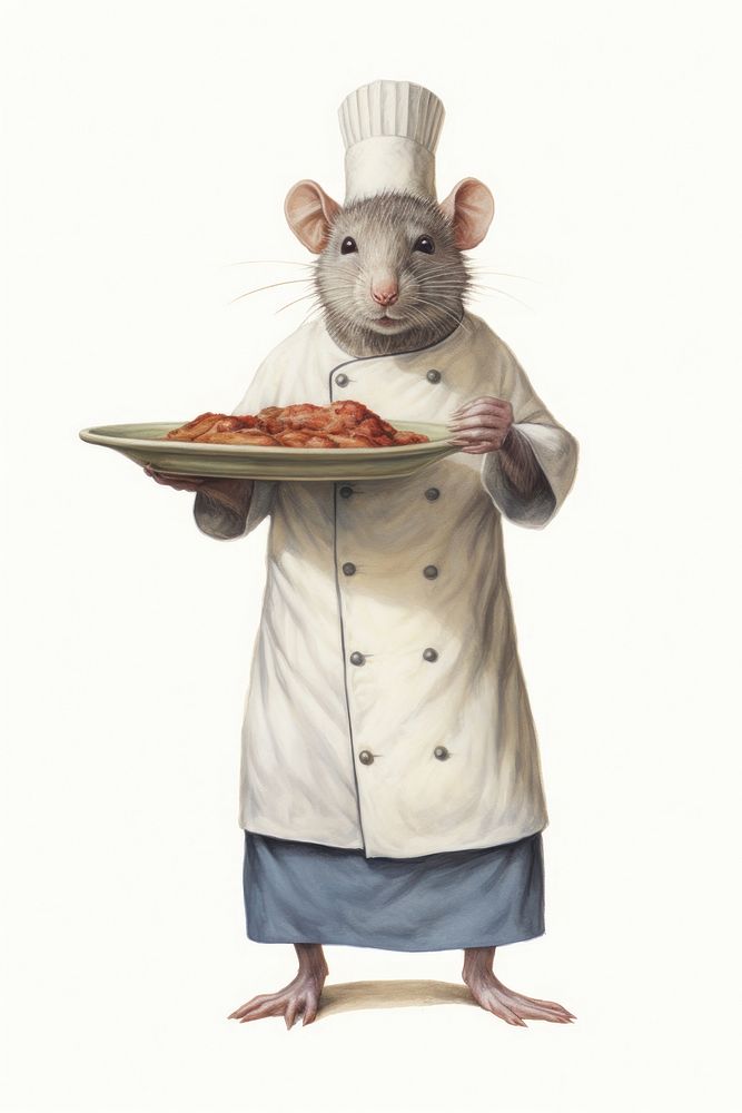 Rat cooking holding mammal adult. AI generated Image by rawpixel.