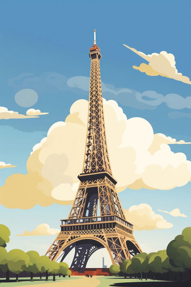 Eiffel Tower tower architecture building. | Free Photo Illustration