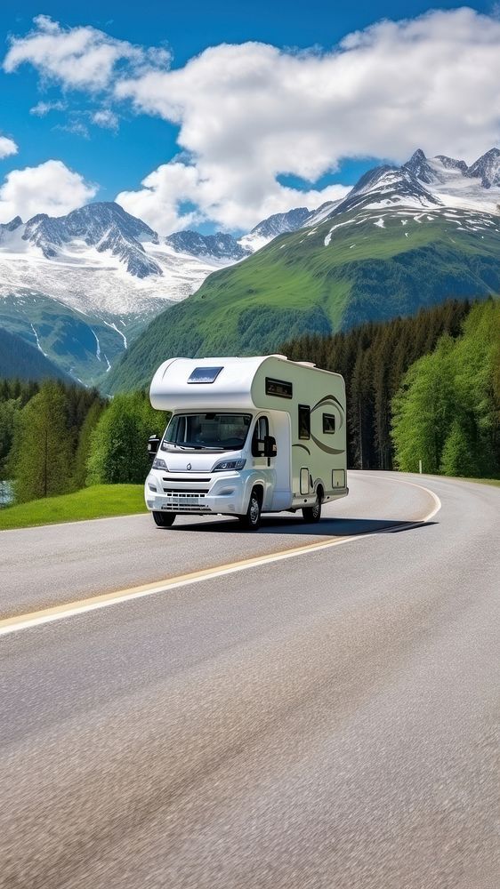 Motorhome camper van RV road trip.  