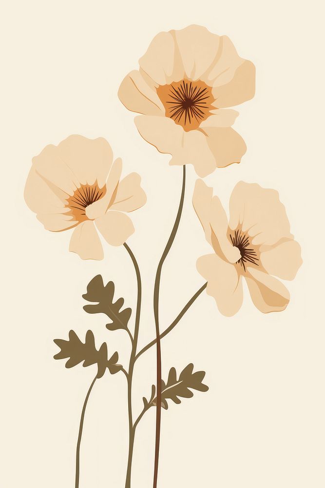Wildflower plant petal art. AI generated Image by rawpixel.