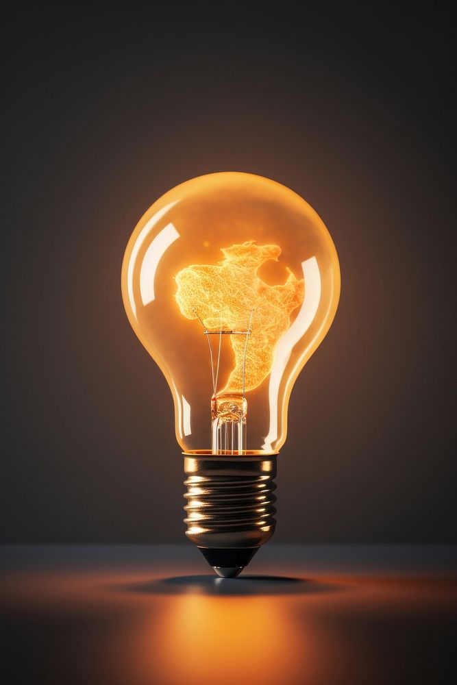 World light lightbulb electricity. AI generated Image by rawpixel.