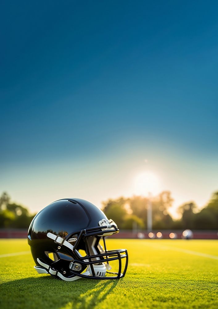 Football helmet stadium sports. AI generated Image by rawpixel.