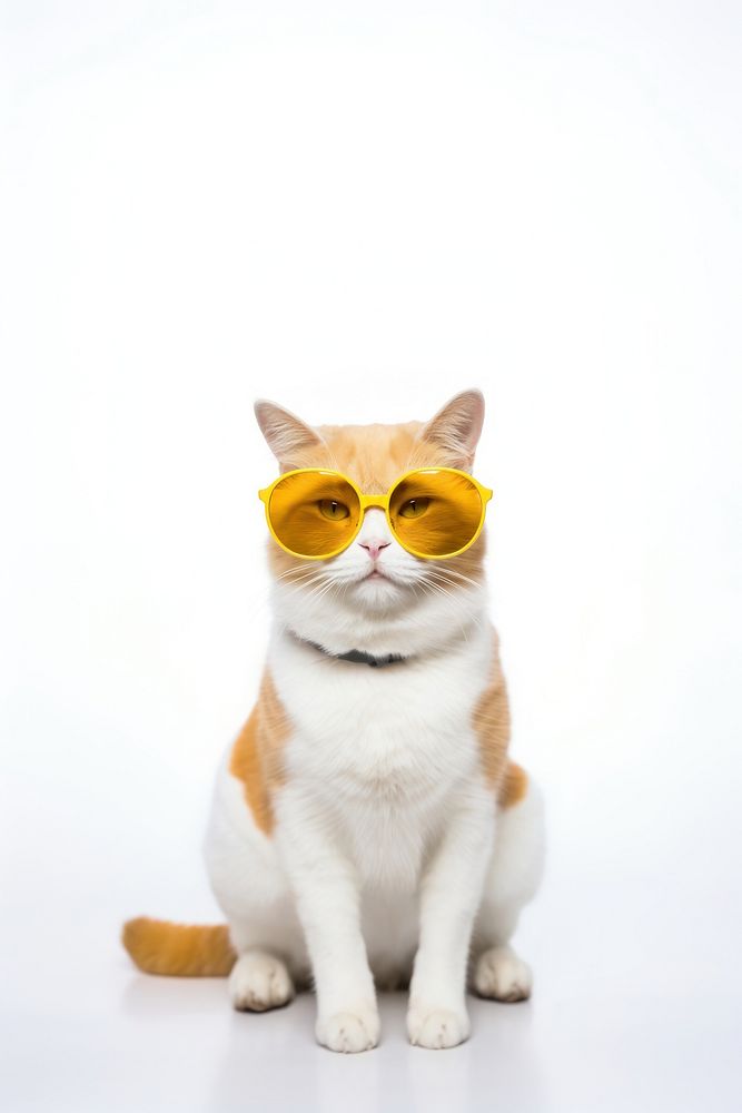 Cat sunglasses animal mammal. AI generated Image by rawpixel.