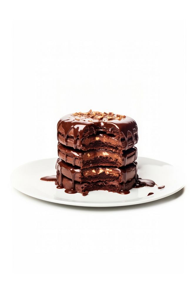 Layer cake chocolate dessert brownie. AI generated Image by rawpixel.