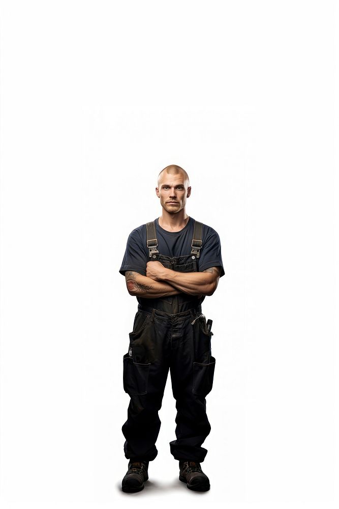 Mechanic portrait standing adult. AI generated Image by rawpixel.