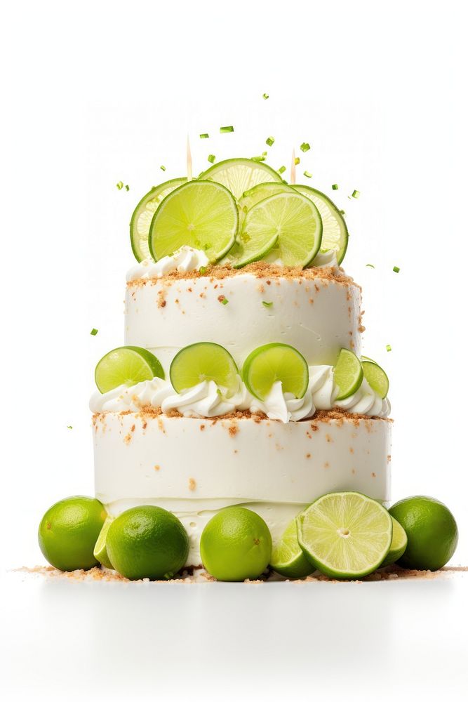 Birthday cake lime dessert fruit. AI generated Image by rawpixel.