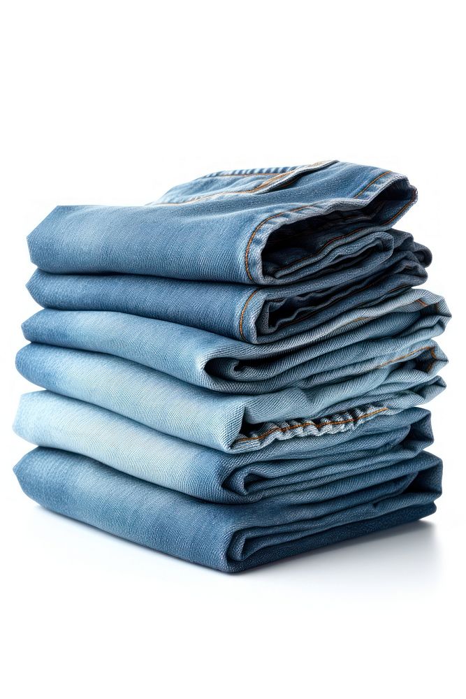 Clothes jeans denim white background. AI generated Image by rawpixel.