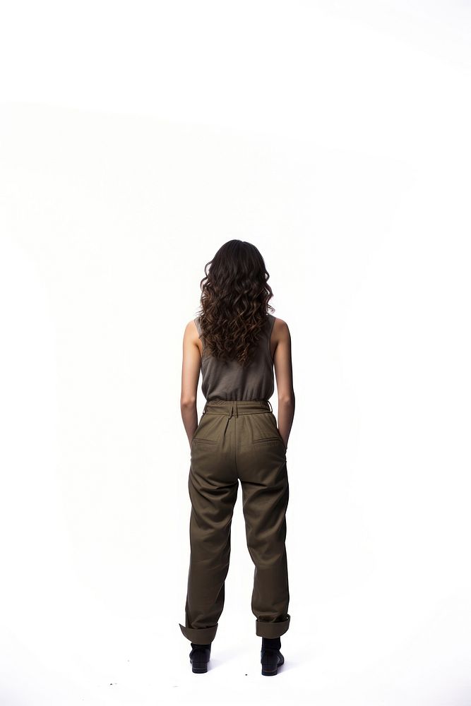 Young woman standing footwear pants. AI generated Image by rawpixel.