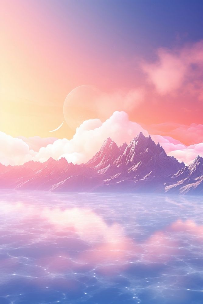 Wonderful backgrounds landscape mountain. AI generated Image by rawpixel.