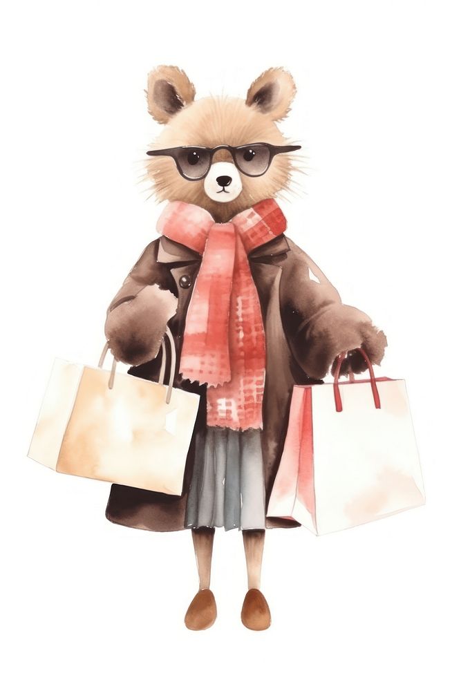 Shopping fashion cartoon cute. AI generated Image by rawpixel.