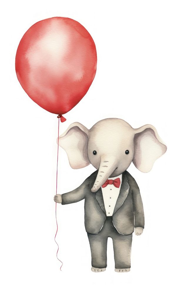 Elephant balloon animal cartoon. AI generated Image by rawpixel.