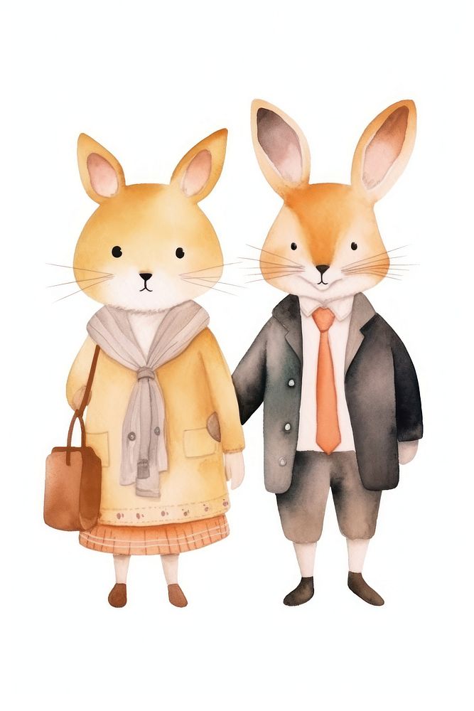 Couple cartoon animal fox. 