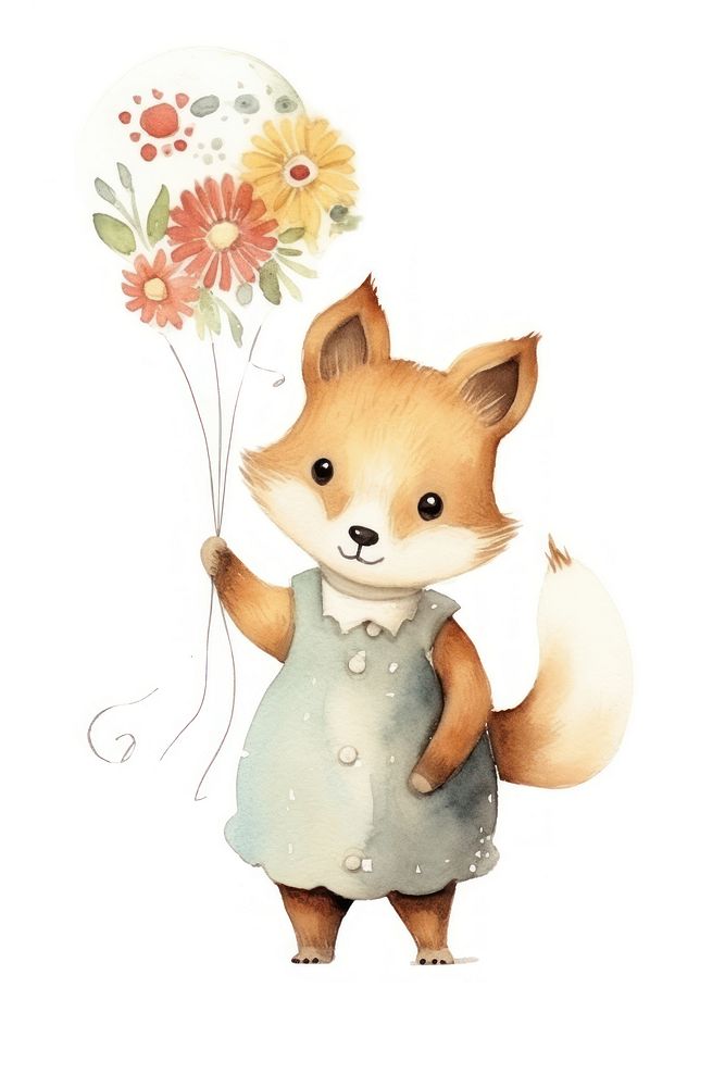 Bouquet cartoon animal flower. AI generated Image by rawpixel.