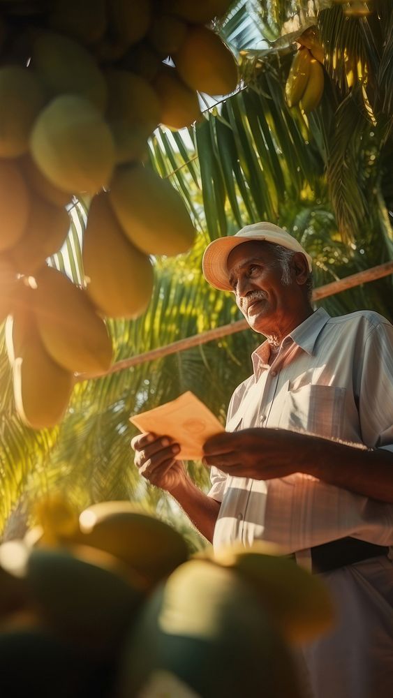 Adult agriculture sunlight standing. AI generated Image by rawpixel. 