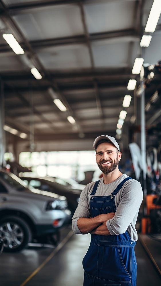 Photo of a maintenance male checking automobile service. AI generated Image by rawpixel. 