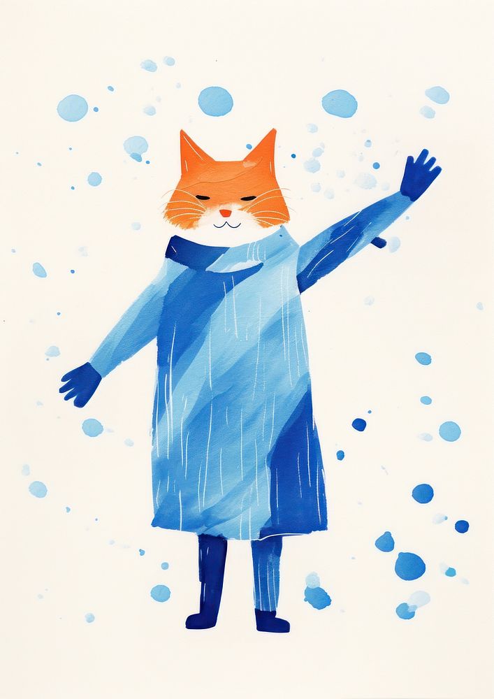 Orange cat art person representation. AI generated Image by rawpixel.