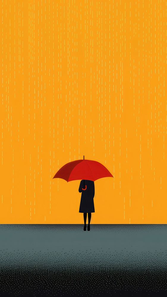 Person holding umbrella. AI generated Image by rawpixel.
