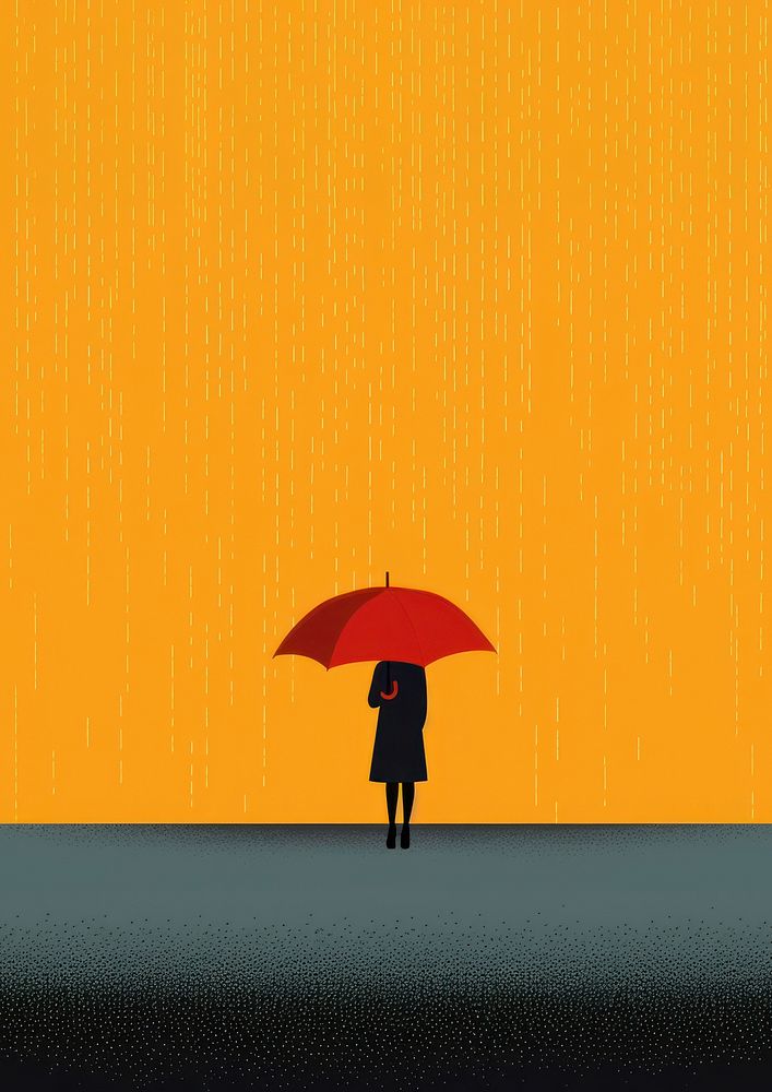 Person holding umbrella. AI generated Image by rawpixel.