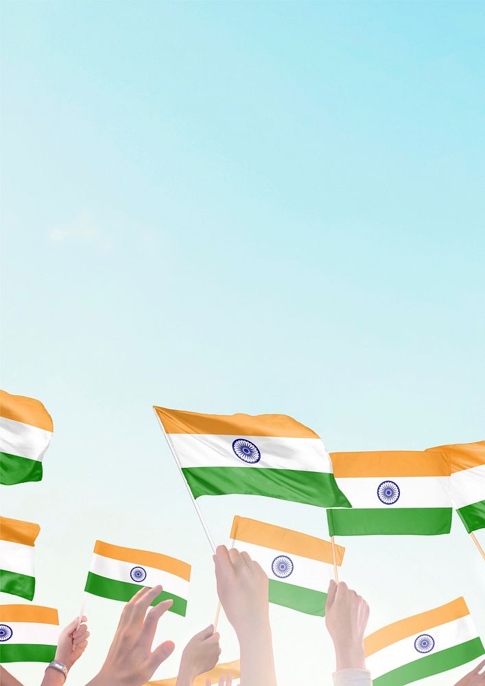 Flag of India blue background