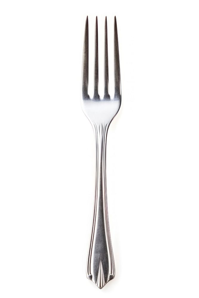 Silver fork white background silverware simplicity. AI generated Image by rawpixel.