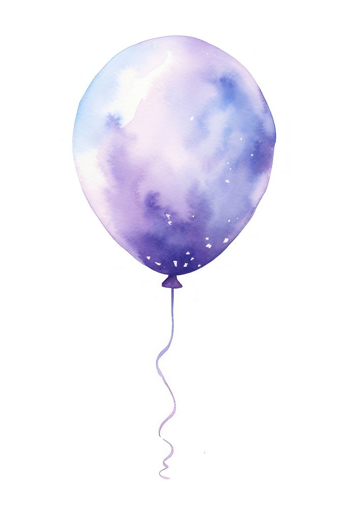 Balloon purple night white background. AI generated Image by rawpixel.