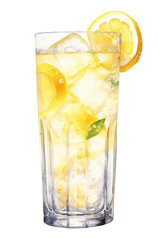 A lemonade glass cocktail mojito drink. AI generated Image by rawpixel.