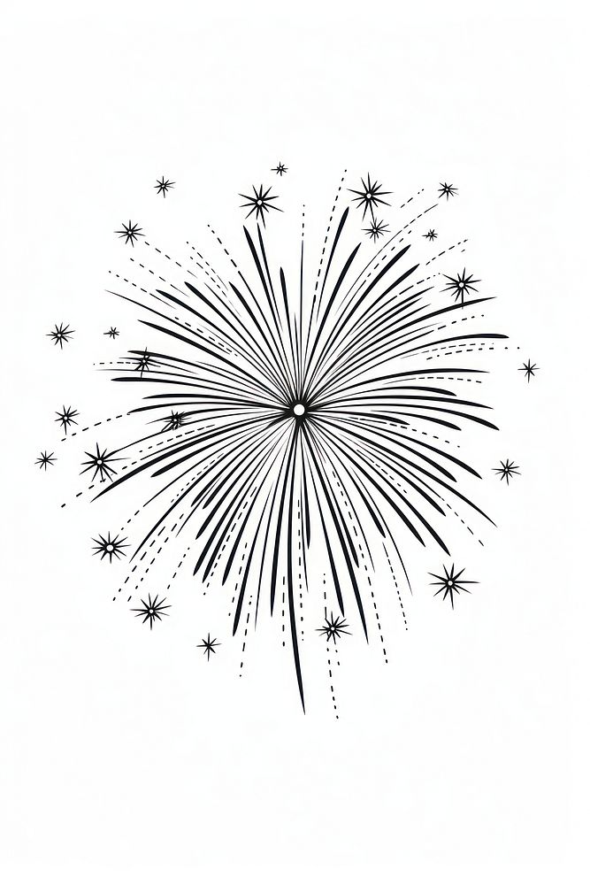 A simple glitter firework fireworks line celebration. AI generated Image by rawpixel.