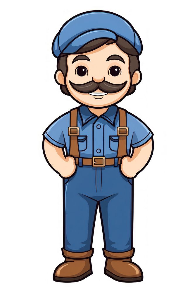 Plumber man white background accessories protection. AI generated Image by rawpixel.