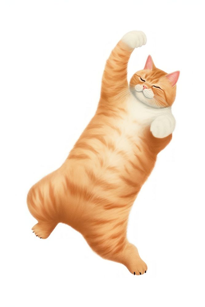 Stretching cat animal mammal pet. AI generated Image by rawpixel.