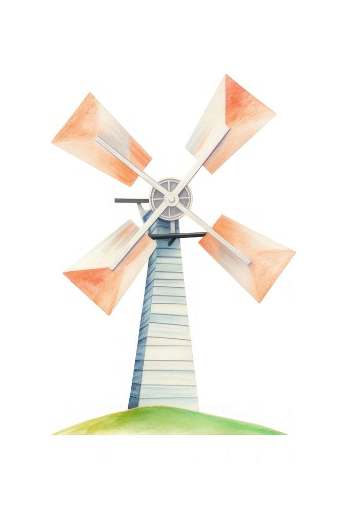 Windmill outdoors turbine machine. AI generated Image by rawpixel.
