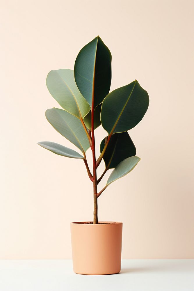 Rubber plant leaf  houseplant. AI generated Image by rawpixel.