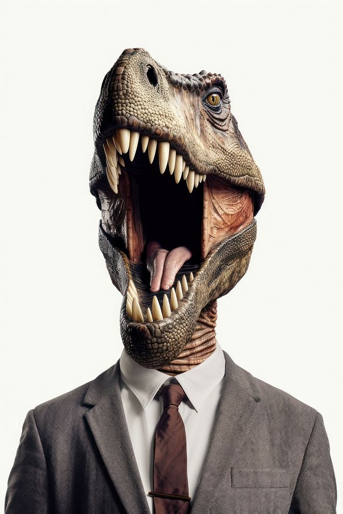 Dinosaur animal representation human head. AI generated Image by rawpixel.