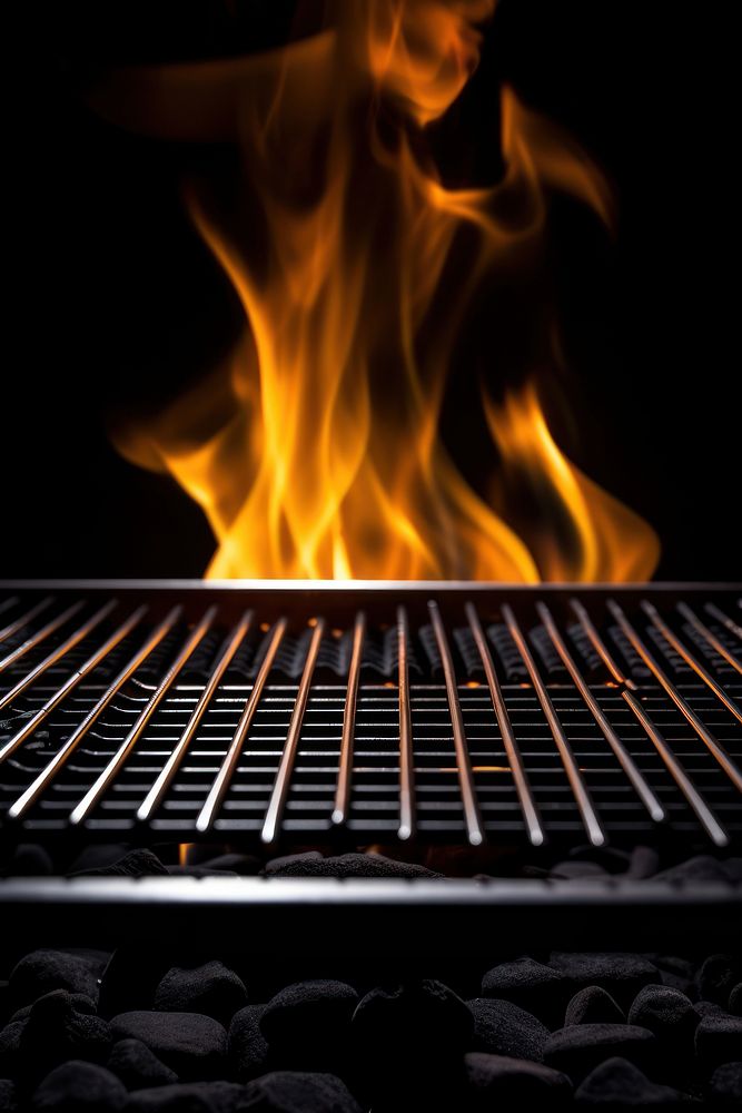 Fire grilling barbecue bonfire. AI generated Image by rawpixel.