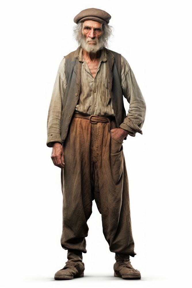 Old Peasant Man portrait costume fashion. AI generated Image by rawpixel.