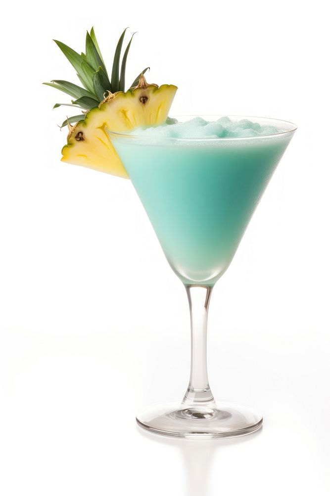 Blue Hawaii cocktail pineapple martini fruit. AI generated Image by rawpixel.