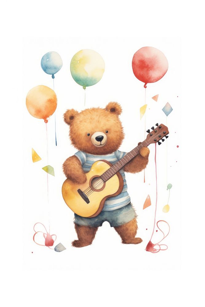 Bear balloon guitar music. 