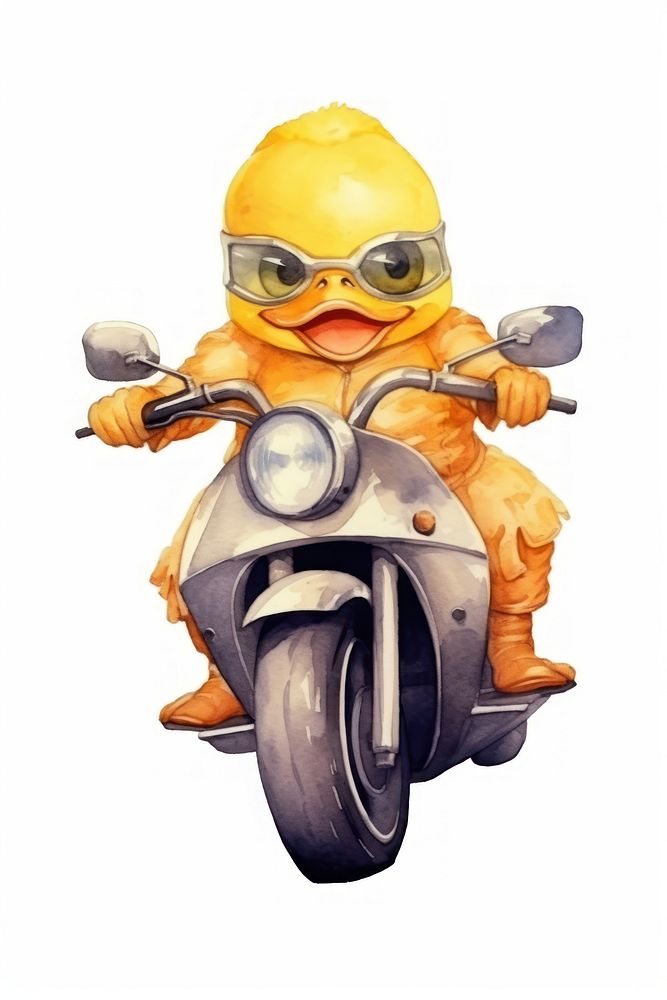 Duck motorcycle vehicle scooter. AI generated Image by rawpixel.
