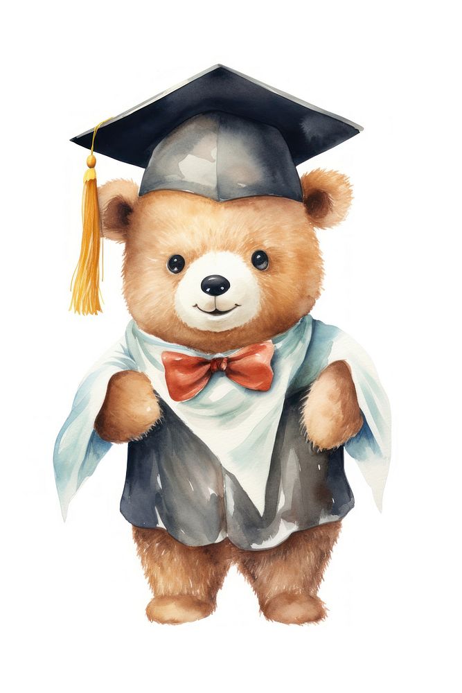 Bear graduation toy representation. AI generated Image by rawpixel.