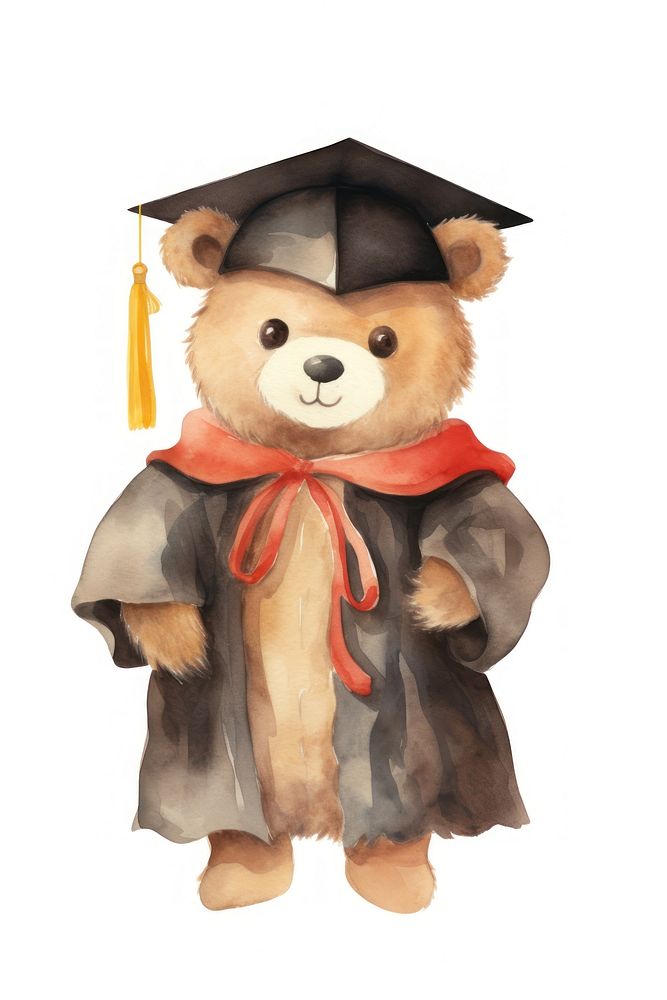 Bear graduation toy representation. AI generated Image by rawpixel.