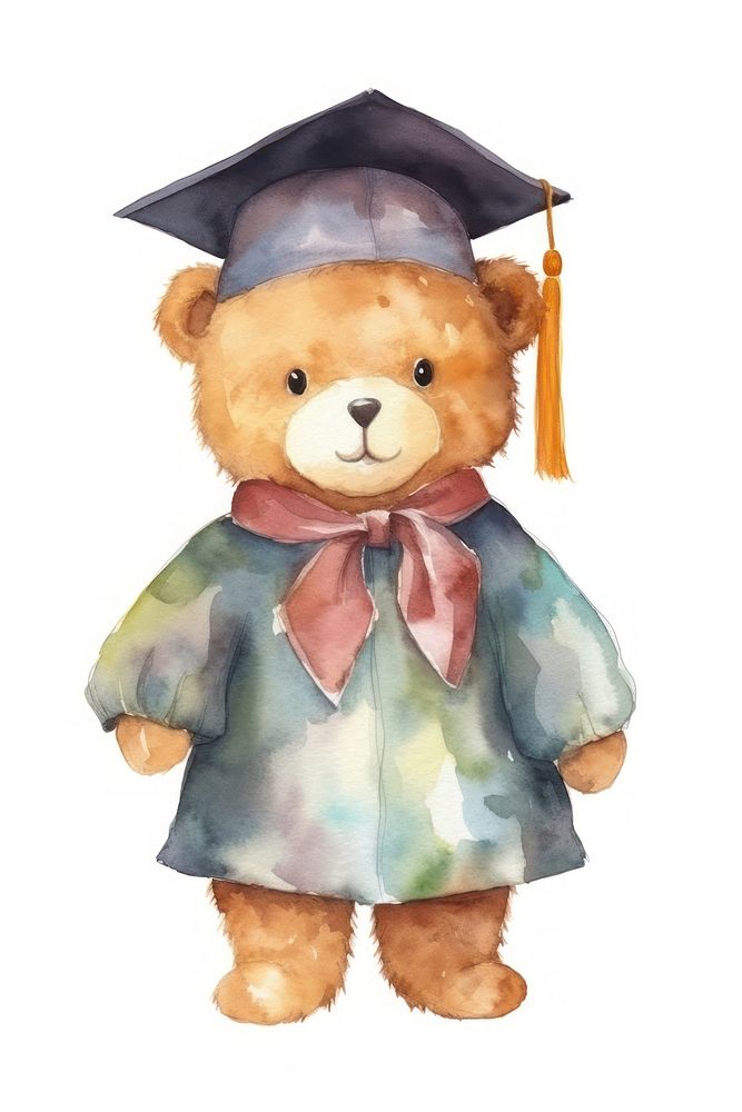 Bear graduation toy anthropomorphic. AI generated Image by rawpixel.