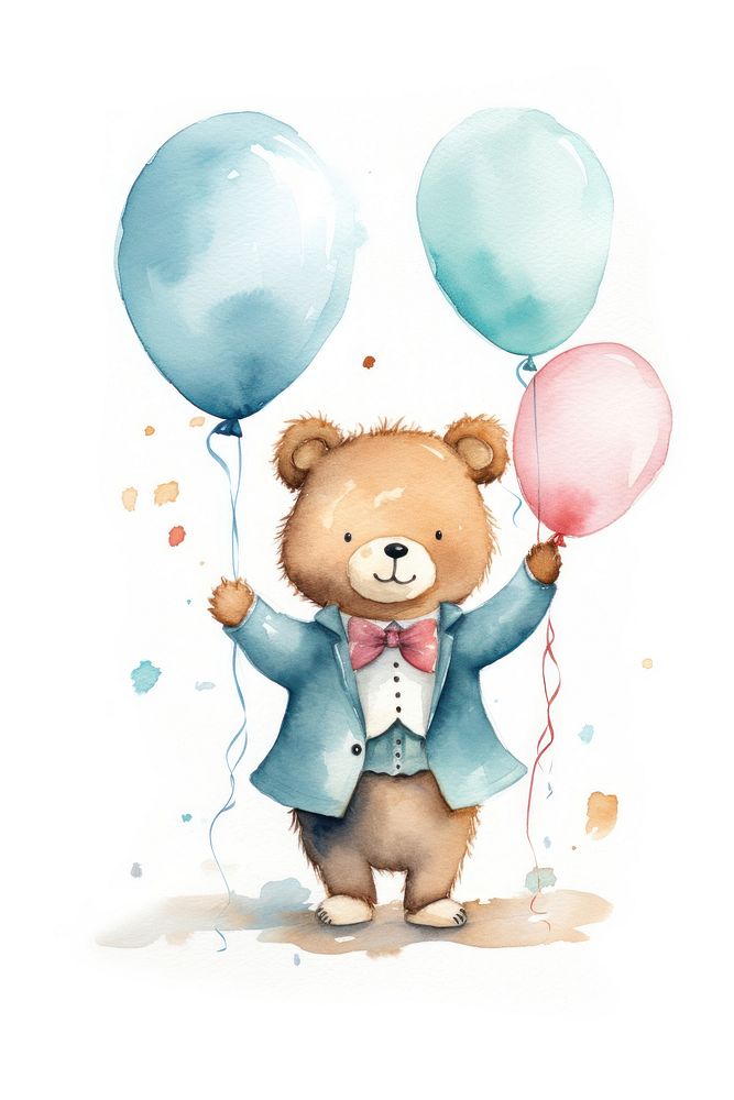 Bear balloon cute toy. AI generated Image by rawpixel.