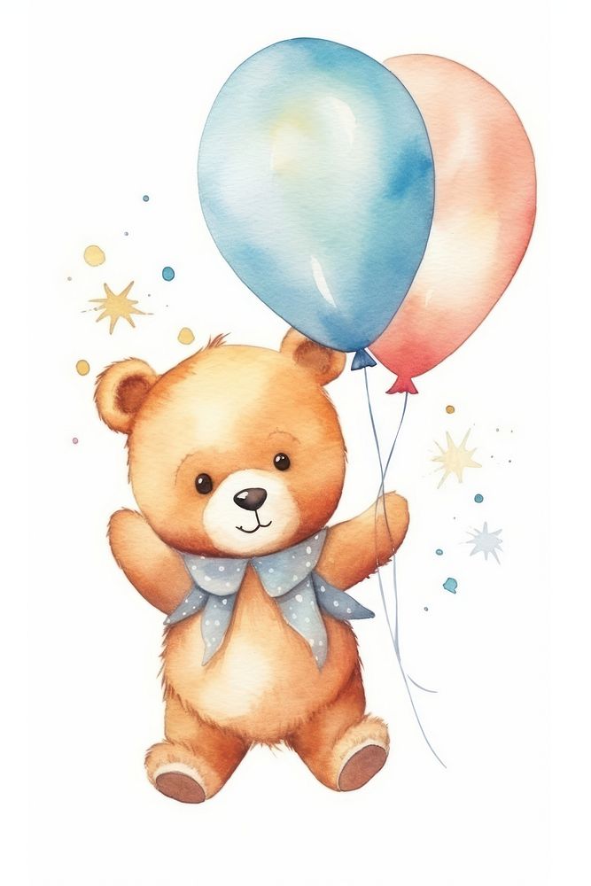 Bear balloon cute toy. AI generated Image by rawpixel.