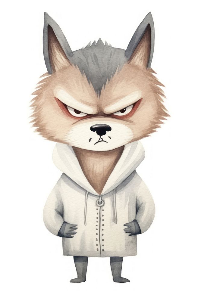 Angry dog cartoon drawing sketch. AI generated Image by rawpixel.