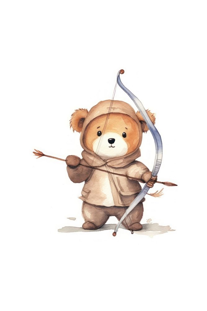 Dog cartoon archery sports. AI generated Image by rawpixel.