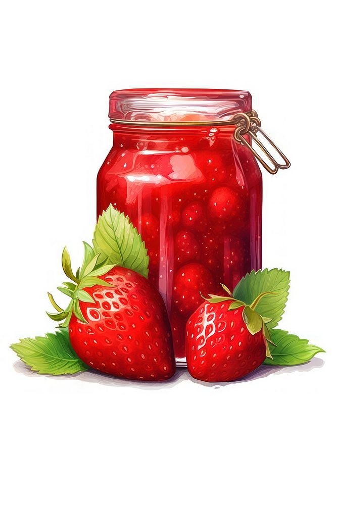 Strawberry jam fruit plant food. AI generated Image by rawpixel.