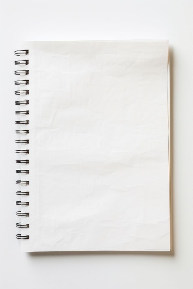 A notebook paper white page white background. AI generated Image by rawpixel.