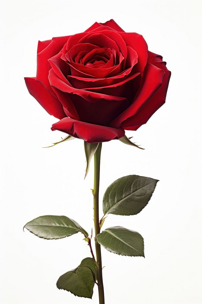 Red rose flower plant red. AI generated Image by rawpixel.