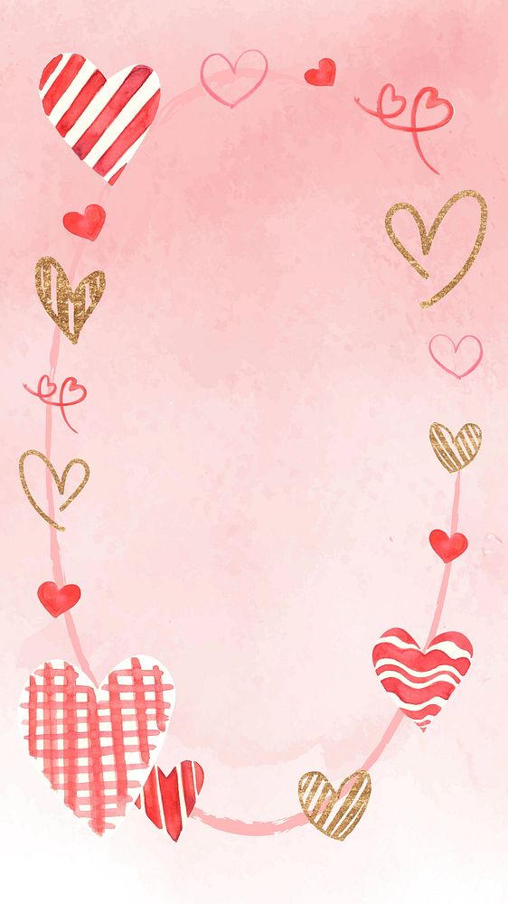 Cute Valentine's watercolor background design